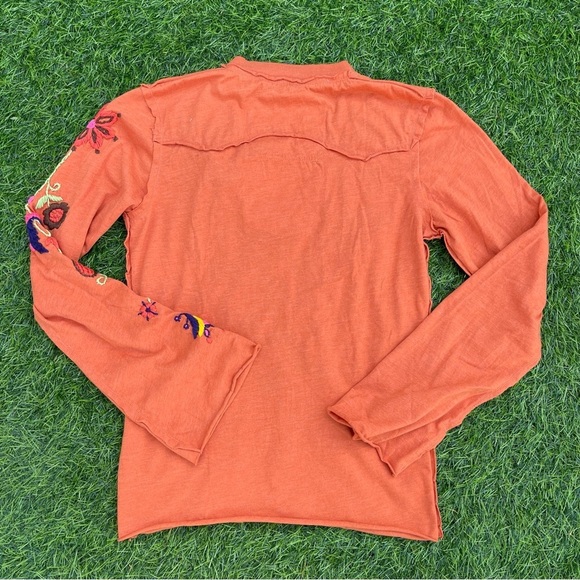 Joystick by Johnny Was Floral Embroidered Long sleeve Top small v neck boho - Picture 3 of 5